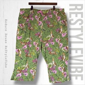 CUDDL DUDS Women’s Size 3X Pajama Pants Bottoms Crop Capri Length SOFT Leopard